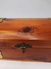 Vintage Treasure Chest Box Container Wood Metal Lidded Trunk 9   4  Made Usa
