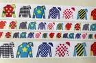 Kentucky Silks Horse Race Derby Grosgrain Ribbon 5 8  7 8  1 5   Jockey