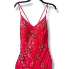 Sue Wong 100  Silk Maxi Dress 14 Pink Beaded Sequins Fairy Retro 90s Y2k S m    