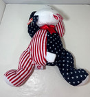 Ty Pillow Pals Patriotic Bear Sparkler 1999 Sewn Eyes