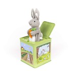 Bunny Jack In The Box     Musical Tin  Plush Pop-up     Plays Here Comes Peter   