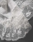 Antique Hand Made Lace   Silk Wedding Handkerchief W Broderie Anglaise Excellent