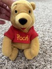 Vtg  Disney Winnie The Pooh Small Bean Bag Plush Red Shirt 8    Stuffed Animal Toy