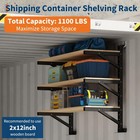 2pcs Shipping Container Shelving Racks  3-tier Adjustable Hanging Shelf Brackets