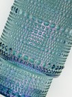 Set Of 2 Bklyn Steel Co Hobnail Dotted Glass Tumbler 16oz Blue Iridescent New