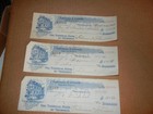 Three 1904 Vintage Fuhrmann   Schmidt Brewery Cancelled Bank Checks Free Ship