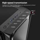 Darkrock Ec2 Black Atx Mid Tower Pc Case W  4 X 120mm Black Fans  Type-c Ready