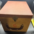 Vintage Tdc Tweed Fabric Clad Wooden 35mm Slide Storage Case W  1 Slide Tray