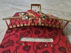 Gold Tone Metal Floral Hair Claw Clip Rhinestone Accents