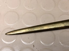 Vintage Large Heavy Solid Brass Letter Opener - Advertising