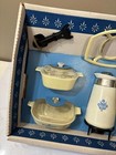 Vintage Blue Cornflower Homemaker Plastic Toy Set Corning Wear - Eagle Toys