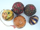 Junk Drawer Christmas Ornament Lot 5 Handcrafted Modern Vtg 1 Gourd Eclectic Mix