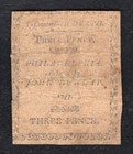 Pa-209 April 10  1777 3d Three Pence Pennsylvania Colonial Currency Note