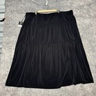 Nwt Simply Vera Wang Skirt Womens Plus 4x Black Maxi Tiered Stretch Goth Witchy