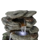 Outdoor Water Feature With Led     Tiered Resin Fountain For Garden Or Patio