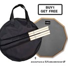  cdz         12    Drum Practice Pad  Silent  Durable  double-sided  With Sticks   Bag