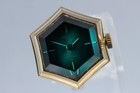 Seiko Vintage Ring Watch 11-7680 19mm Green Dial Gold 17j Hand Winding Women s