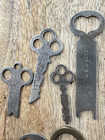Antique Vintage Padlock Lock Keys Ornate Key Lot Sargent Eagle Corbin Yale Etc 