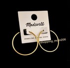 Madewell Vintage Gold Tone Medium Hoop Earrings