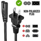 10-pack 2ft Ac 2 Prong Power Cord 2-slot Tv Speaker Xbox Power Cable Replacement