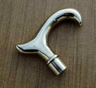 Vintage Silver Brass Plain Derby Head Handle For Wooden Stick Walking Cane Gift