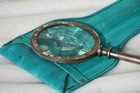 Vintage Antique Style Henry Hughes Desk Magnifier Brass Magnifying Glass Gift