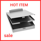 Metal Clipboard Case Paper Storage Box Aluminum Form Holder Self-locking Student