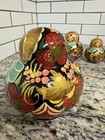 Russian Matroyshka Nesting Dolls 10 Pc Wooden 2000 Folk Art Hand-painted