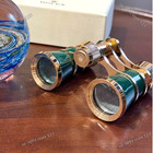 Rolex Green Lacquer Opera Binoculars Gold Ad Vip Gift Rare