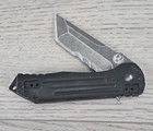 Crkt 2 Stage Compact Tanto Flipper Carter Design Black Stonewash Knife W  Case