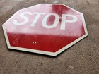 Authentic Vintage 30x30 Stop Sign Real Street Road Retired Highway Sign Metal 