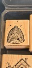 Retired 2001 Stampin  Up  Hardening Set Of 12 Wood Mounted Rubber Stamps  Unused