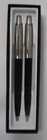 Parker Jotter Set Black   Stainless Steel Pen Black Ink    5mm Pencil New In Box