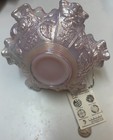 Fenton Glass Iridescent Milk Rose 6  Basket W handle