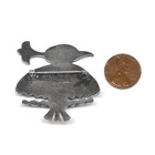 Rare Vtg Navajo Phoenix Thunderbirds Golf Club Silver Turquoise Brooch Pin