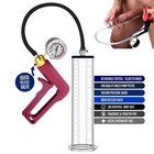 Acrylic Cylinder Male-enlarger-enhancer-penis-pump-with-pressure-gauge 9 -12 