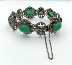 Vintage Antique Peruzzi Florence Italy 800 Sterling Silver Ornate Link Bracelet