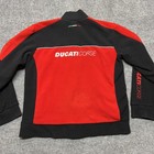 Ducati Corse Jacket Mens Large Red Black Superbike Racing Full Zip Fleece