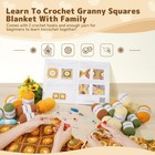 Blanket Crochet Kit For Beginners  Granny Squares Crochet Blanket Kit With Soft