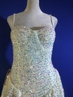 Dressmezzi New White Sparkle Figure Skating Dress  size S 