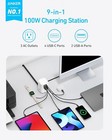 Anker 9-in-1 Charging Station 3ac Outlet 4 Usb C Power Strip Surge Protector 5ft
