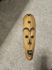  Vintage Handcrafted African Wood Carved Tribal Wall Hanging Art Mask 19 5x5 5in