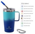 20 Oz Stainless Steel Vacuum Insulated Tumbler With Lid And Straw Thermal Travel
