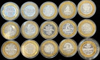 Casino Gaming Tokens  6 Oz Each  999 Silver - Lot Of 15 Pieces 9 Troy Oz Asw
