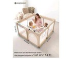 Baby Playpen  50 X 50  Small Padded  Play Yard For Toddlers babies W Gate  Beige