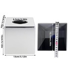 Abs Plastic Square Tissue Box Cover Facial Tissue Holder Silver Square Holder   