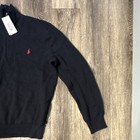 Polo Ralph Lauren Men s Black Knit 1 4 Zip Mock Neck Sweater Logo M