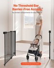 Extra Wide Baby Gate 29 5-43  Adjustable 28  Tall Black Pet Gate For Dogs   Kids