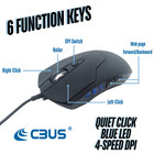 Wired Usb-c 6-button Quiet Mouse  4-dpi Speeds  Ergonomic Led Backlight - Mac pc