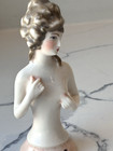 Beauty Antique Porcelain Pin Cushion Half Doll 6  Rare Vintage Collectible Gifts